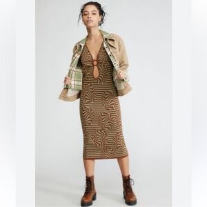 Another Girl Geometric Midi Dress. Size 8/L